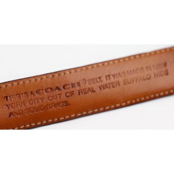 Coach BLACK GENUINE LEATHER 1"Wd CLASSIC CASUAL DRESS MEN'S BELT Sz 34/85(P27 - Picture 7 of 13